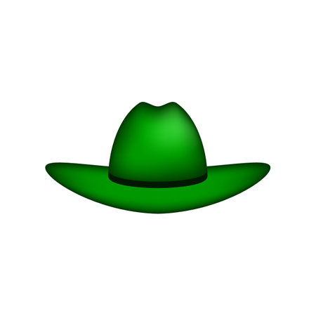 Cowboy hat icon on white background. Vector illustration.のイラスト素材