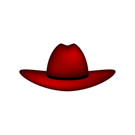 Cowboy hat icon on white background. Vector illustration.のイラスト素材