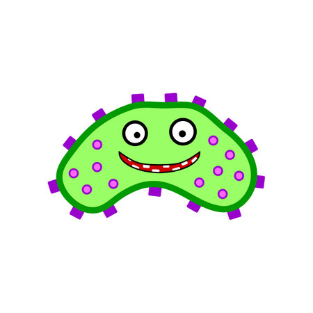 Bacterium icon on white background. Vector illustration.のイラスト素材