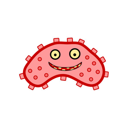 Bacterium icon on white background. Vector illustration.のイラスト素材