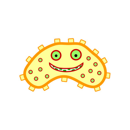 Bacterium icon on white background. Vector illustration.のイラスト素材