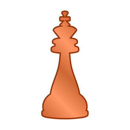Chess king icon on white background. Vector illustration.のイラスト素材