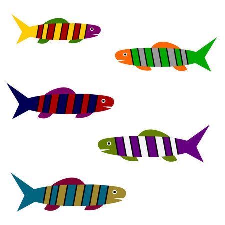 Background with fish. Vector illustration.のイラスト素材