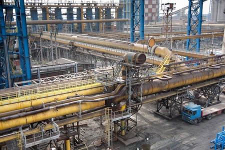 Landscape of steel plantの写真素材