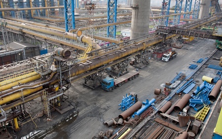 Landscape of steel plantの写真素材