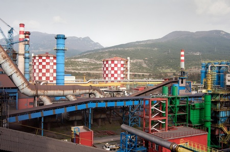 Landscape of steel plantの写真素材