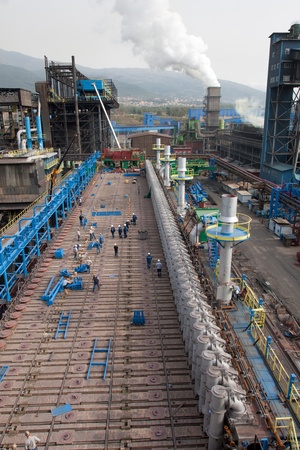 Industrial oven battery rebuildingの写真素材