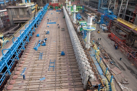 Industrial oven battery rebuildingの写真素材