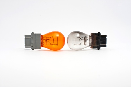 Two bulbs isolated on white