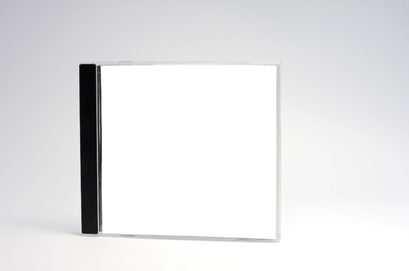 blank cd case isolated,perfect for inserting your own graphics.の写真素材