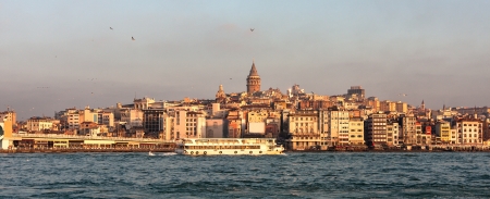 Istanbul skyline panorama  View of golden horn, Bosphorus and historical center of the cityの写真素材