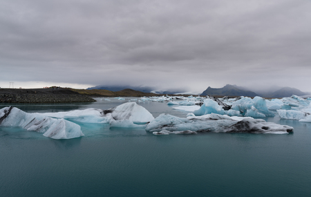 Beautiful icebergs in Icelandの写真素材