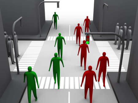 Human crossroad #2の写真素材