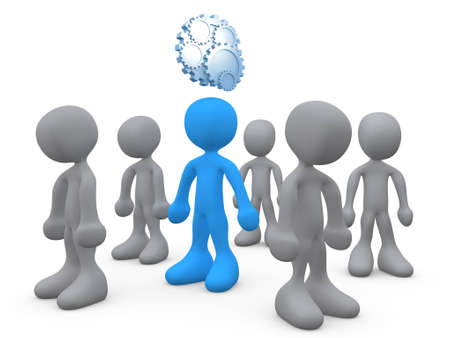 Metaphor of a smart person.の写真素材