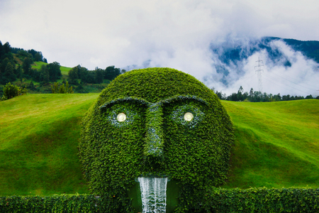 Swarovski Falls, Kristallwelten, Wattens, Austriaの写真素材