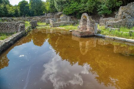 Butrint is the Albania's major archaeological centers and is protected under UNESCO as a World Heritage Site. The ancient town has been built on Ksamil Peninsulaの写真素材