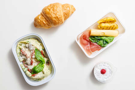 High-calorie and filling meal for lunch breakの写真素材