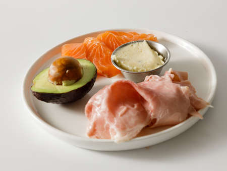 Meals with unsaturated fats and proper nutritionの写真素材