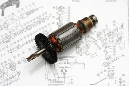  reducer lie on the drawing.の写真素材