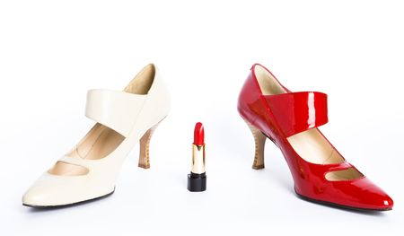 New elegant shoes on high heel の写真素材