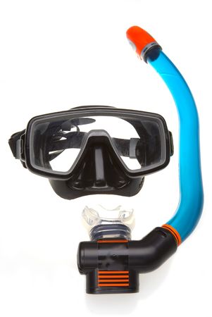 Tube for diving with mask (snorkel) and maskの写真素材