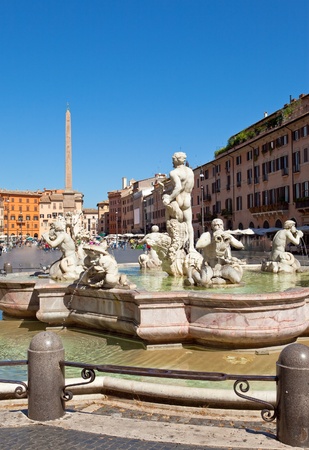 Rome. A fountain of the Moor on the square  of Navonの写真素材
