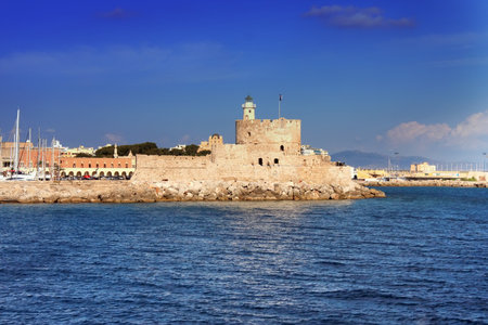 Greece. Rhodes. An ancient fortification round an old cityのeditorial素材