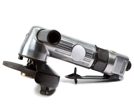air angle grinder on white backgroundの写真素材