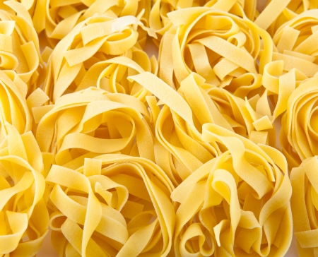 Italian fettuccine nest pasta の写真素材