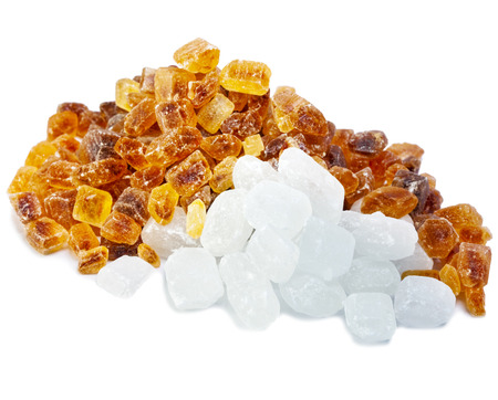 White and brown candy sugarの写真素材