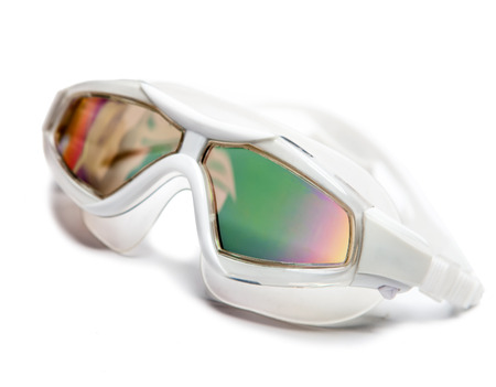 glasses, swimming mask, with an antiglare covering