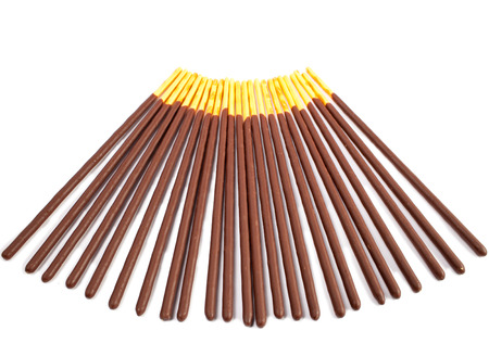 Chocolate sticks on a saucer- Japanese sweet

の写真素材