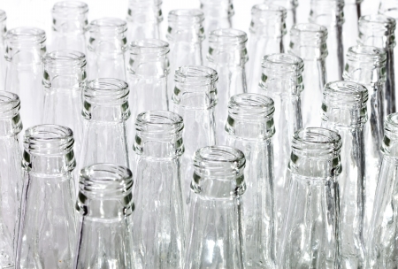 Empty glass bottlesの写真素材