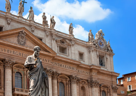 Italy. Rome. Vatican. St Peter's Basilica. のeditorial素材