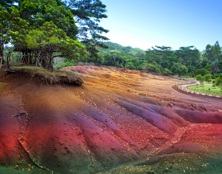 The most famous tourist place of Mauritius - earth of seven colors の写真素材