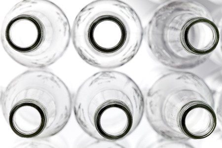 Empty glass bottlesの写真素材