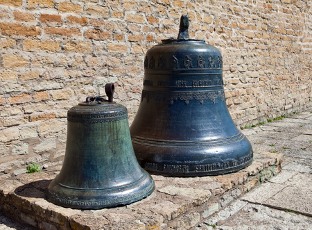 Traditional old church bells in Narva citadel , Estonia .の写真素材