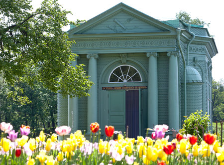 Venus pavilion in park. Gatchina. Petersburg. Russiaのeditorial素材