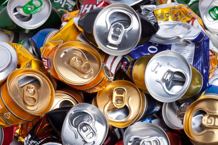 RUSSIA- MAY 16: the crumpled beer cans on May 16, 2011 in Russia