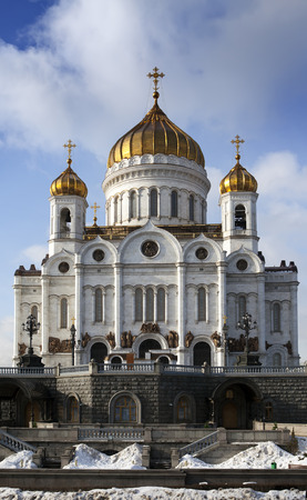 Cathedral of Christ the Savior in Moscow, Russiaの写真素材