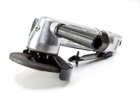 air angle grinder on white backgroundの写真素材