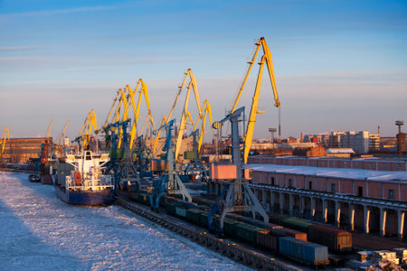 St. Petersburg. Seaport. Russia.のeditorial素材