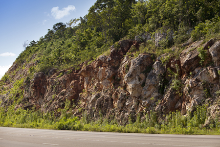 The road in mountains. Tropical nature.の写真素材