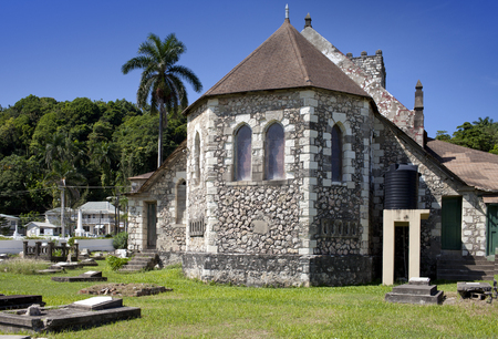 Ancient colonial church. Jamaicaの写真素材