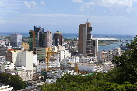 Observation deck in the Fort Adelaide on the Port-Louis- capital of Mauritiusの写真素材