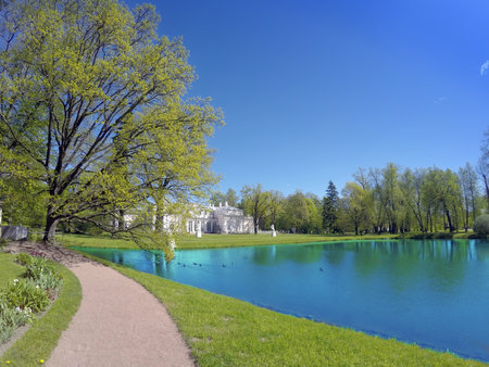 Pavilion Chinese palace. Oranienbaum (Lomonosov). Russia.のeditorial素材