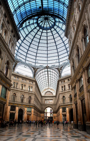 Italy. Naples. Gallery Umberto- century public galleryのeditorial素材