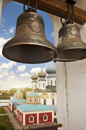 Tikhvin Assumption Monastery, a Russian Orthodox, (Tihvin, Saint Petersburg region, Russia)の写真素材