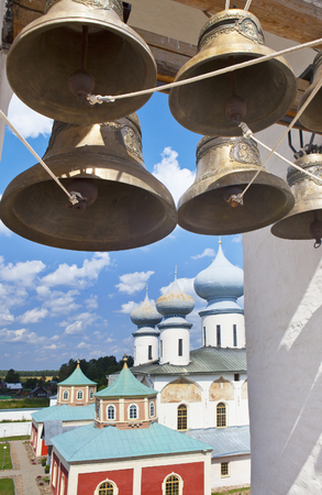 Tikhvin Assumption Monastery, a Russian Orthodox, (Tihvin, Saint Petersburg region, Russia)の写真素材