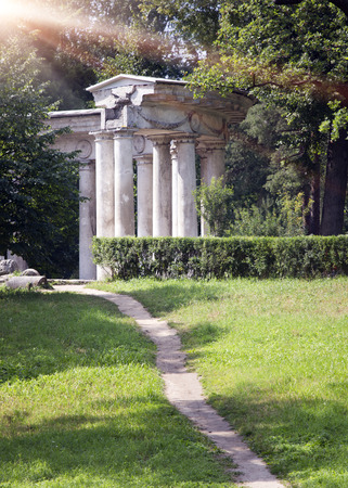 Russia. Pavlovsk. Pavilion18 century in the parkの写真素材